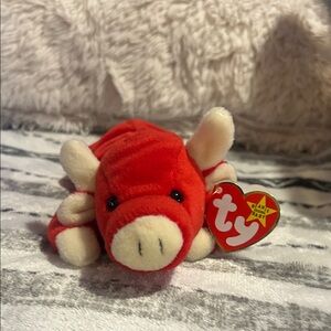 TY BEANIE BABY This is a rare early‑run SNORT the Bull